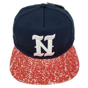 NEFF the Company Snapback Hat Surfer Skateboard Cap Navy Red Streetwear - NEW‎